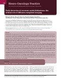 Cover page: Early detection of recurrent medulloblastoma: the critical role of diffusion-weighted imaging.