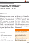 Cover page: Inadequate Sedation During Therapeutic Paralysis: Use of Bispectral Index in Critically Ill Patients