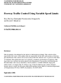 Cover page: Freeway Traffic Control Using Variable Speed Limits