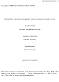 Cover page: Moving closer to reach the top: Approach behavior increases one's sense of power