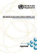 Cover page of WHO report on the global tobacco epidemic 2021: addressing new and emerging products