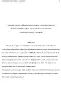 Cover page: Contextual Variation in Language Input to Children: A Naturalistic Approach