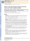 Cover page: Effects of Low‐Energy Shockwave Therapy on the Erectile Function and Tissue of a Diabetic Rat Model