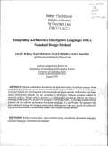 Cover page: Integrating architecture description languages with a standard design method