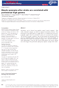 Cover page: Muscle synergies after stroke are correlated with perilesional high gamma.