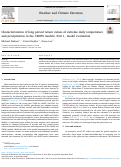 Cover page: Characterization of long period return values of extreme daily temperature and precipitation in the CMIP6 models: Part 1, model evaluation