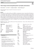 Cover page: Solar energy conversion by photosystem II: principles and structures