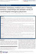 Cover page: Pediatric emergency medical care in Yerevan, Armenia: a knowledge and attitudes survey of out-of-hospital emergency physicians