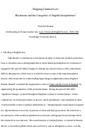 Cover page: Mapping Criminal Law:  Blackstone and the Categories of English Jurisprudence