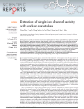 Cover page: Detection of single ion channel activity with carbon nanotubes.