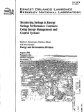 Cover page: Monitoring Savings in Energy Savings Performance Contracts Using Energy Management and Control Systems
