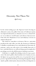 Cover page of Diversity: Not There Yet