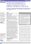 Cover page: Machine-learning approaches to identify determining factors of happiness during the COVID-19 pandemic: retrospective cohort study