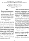 Cover page: Responsibility for Bad Deeds - and for Good? The Impact of Cultural Attribution Tendencies on Cognition and Emotion