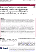 Cover page: Interplay of pericentromeric genome organization and chromatin landscape regulates the expression of Drosophila melanogaster heterochromatic genes.