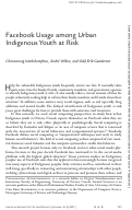 Cover page: Facebook Usage among Urban Indigenous Youth at Risk