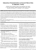 Cover page: Subsurface Characterization at Ground Failure Sites in Adapazari, Turkey