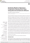 Cover page: Predictive Model of Spread of Progressive Supranuclear Palsy Using Directional Network Diffusion