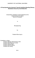 Cover page: A phosphoproteomics approach towards identifying signaling pathway modulators induced by small molecules :