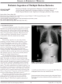 Cover page: Pediatric Ingestion of Multiple Button Batteries