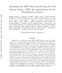 Cover page: Optimizing the LSST Observing Strategy for Dark Energy Science: DESC Recommendations for the Wide-Fast-Deep Survey
