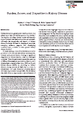 Cover page: Burden, Access, and Disparities in Kidney Disease.