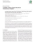 Cover page: Scalability of Phase Change Materials in Nanostructure Template