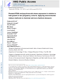 Cover page: Prenatal PFAS and psychosocial stress exposures in relation to fetal growth in two pregnancy cohorts: Applying environmental mixture methods to chemical and non-chemical stressors