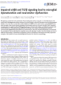 Cover page: Impaired αVβ8 and TGFβ signaling lead to microglial dysmaturation and neuromotor dysfunction.