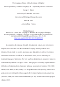 Cover page: The Language of Ideas and the Language of Display: Reconceptualizing “Academic Language” in Linguistically Diverse Classrooms