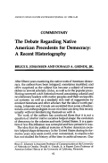 Cover page: The Debate Regarding Native American Precedents for Democracy: A Recent Historiography