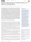 Cover page: Health and equity implications of individual adaptation to air pollution in a changing climate.