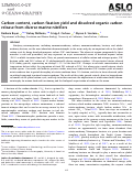 Cover page: Carbon content, carbon fixation yield and dissolved organic carbon release from diverse marine nitrifiers.