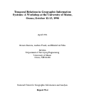 Cover page: Temporal Relations in Geographic Information Systems: A Workshop at the University of Maine, Orono, October 12-13, 1990 (91-4)