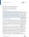 Cover page: Neural Noise Hypothesis of Developmental Dyslexia