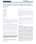 Cover page: Patient-specific 3D models aid planning for triplane proximal femoral osteotomy in slipped capital femoral epiphysis