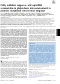 Cover page: PI3Kγ inhibition suppresses microglia/TAM accumulation in glioblastoma microenvironment to promote exceptional temozolomide response