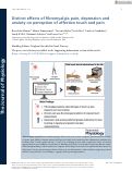 Cover page of Distinct effects of fibromyalgia pain, depression and anxiety on perception of affective touch and pain