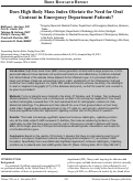 Cover page: Does High Body Mass Index Obviate the Need for Oral Contrast for Abdominal-Pelvic Computed Tomography in Emergency Department Patients?