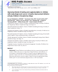 Cover page: Improving vitamin D testing and supplementation in children with newly diagnosed cancer: A quality improvement initiative at Rady Children's Hospital San Diego