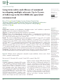 Cover page: Long-term safety and efficacy of ozanimod in relapsing multiple sclerosis: results from the DAYBREAK open-label extension study