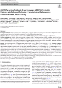 Cover page: ASCT2-Targeting Antibody-Drug Conjugate MEDI7247 in Adult Patients with Relapsed/Refractory Hematological Malignancies: A First-in-Human, Phase 1 Study.