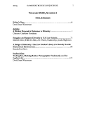 Cover page: Table of Contents