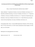 Cover page: Lower agreement on behavioral factors than on medical conditions in self-reported data among pregnant Latina women