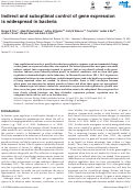 Cover page: Indirect and suboptimal control of gene expression is widespread in bacteria.