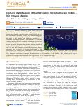 Cover page: Isomeric Identification of the Nitroindole Chromophore in Indole + NO3 Organic Aerosol.