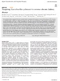 Cover page: Targeting Lactobacillus johnsonii to reverse chronic kidney disease.