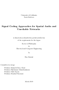 Cover page: Signal Coding Approaches for Spatial Audio and Unreliable Networks