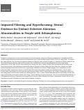Cover page: Impaired Filtering and Hyperfocusing: Neural Evidence for Distinct Selective Attention Abnormalities in People with Schizophrenia