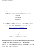 Cover page: Immigrants and social distance:&nbsp; Examining the social consequences of immigration for Southern California neighborhoods over 50 years